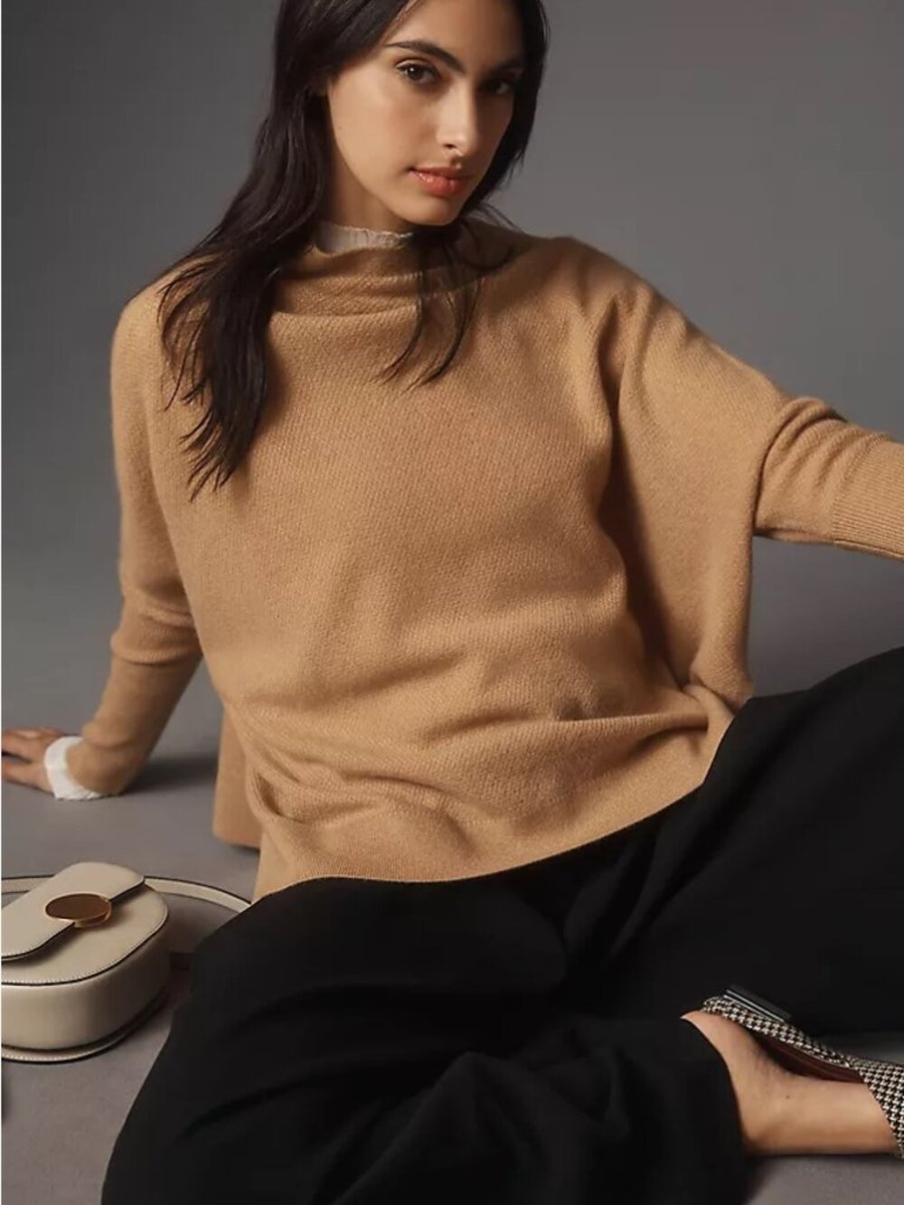 Anthropologie Maeve The Shea Oversized Boxy Cashmere Sweater